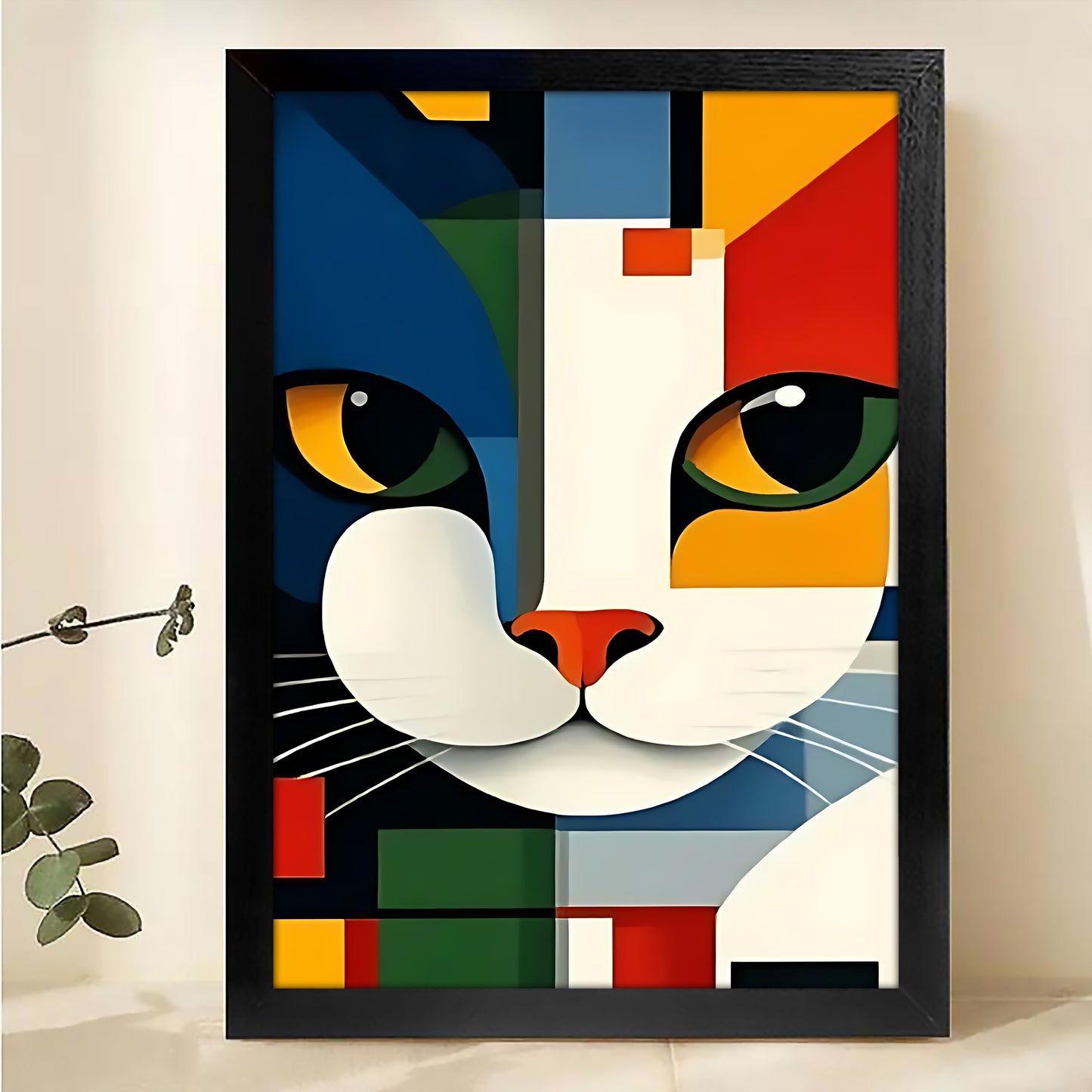 W189  Natural Wood Canvas – High-Quality Abstract Art | Perfect for Living Room & Office