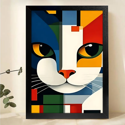 W189  Natural Wood Canvas – High-Quality Abstract Art | Perfect for Living Room & Office