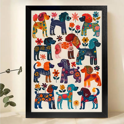 W247 Natural Wood Canvas – High-Quality Abstract Art | Perfect for Living Room & Office