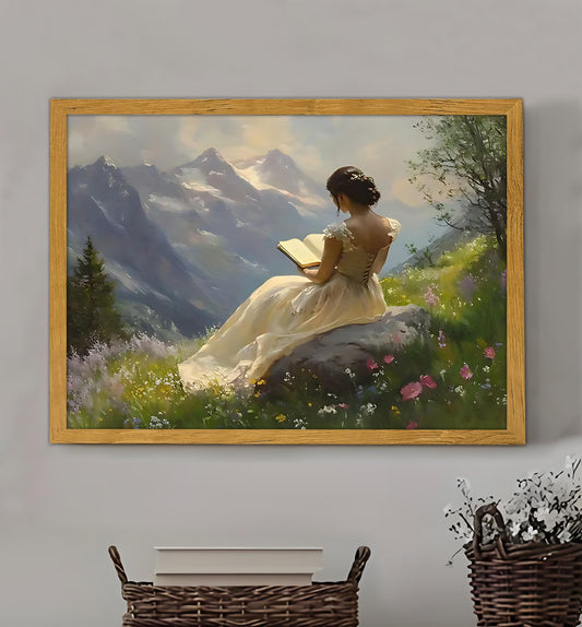 W154  Natural Wood Canvas – High-Quality Abstract Art | Perfect for Living Room & Office