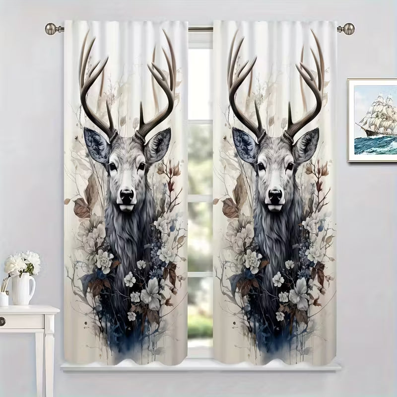 L002 Thermal Rod Pocket Curtain Panel – Room Darkening Linen Blend / Ideal for Bedroom, Living Room, Kitchen & Office