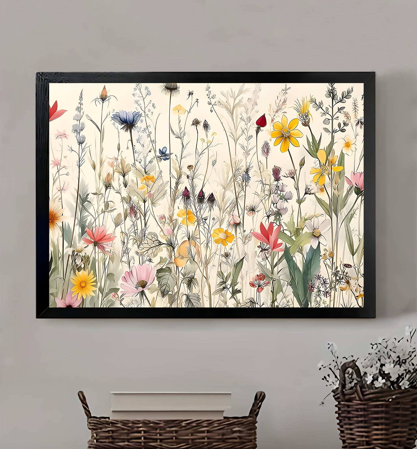 W261 Natural Wood Canvas – High-Quality Abstract Art | Perfect for Living Room & Office