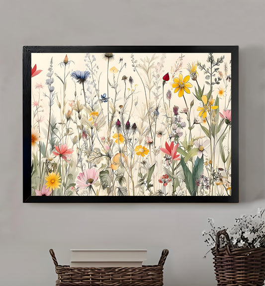 W261 Natural Wood Canvas – High-Quality Abstract Art | Perfect for Living Room & Office