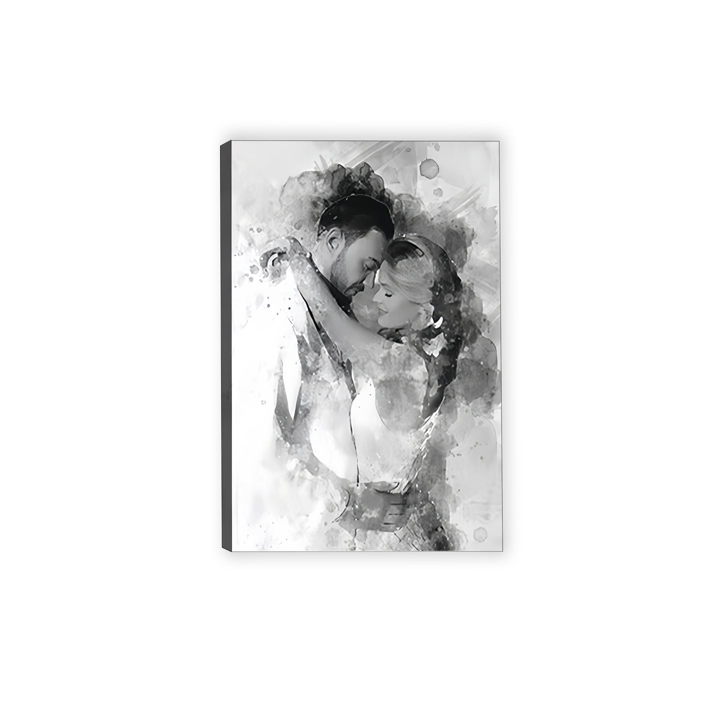 Custom Black and White Watercolor Portrait from Photo  – A Timeless Custom Gift