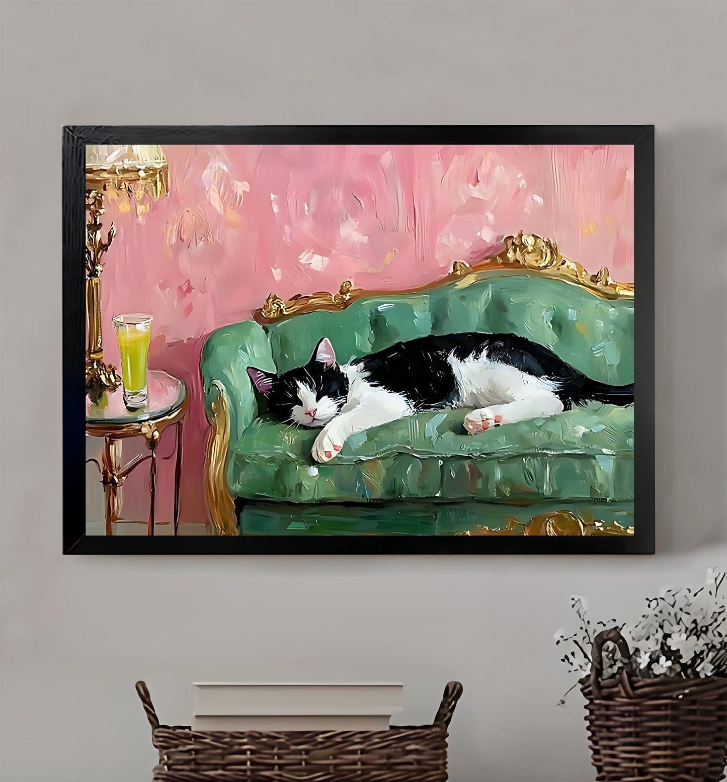 W437 Natural Wood Grain Canvas Decorative Painting – High-Quality Abstract Art | Ideal for Living Rooms and Offices