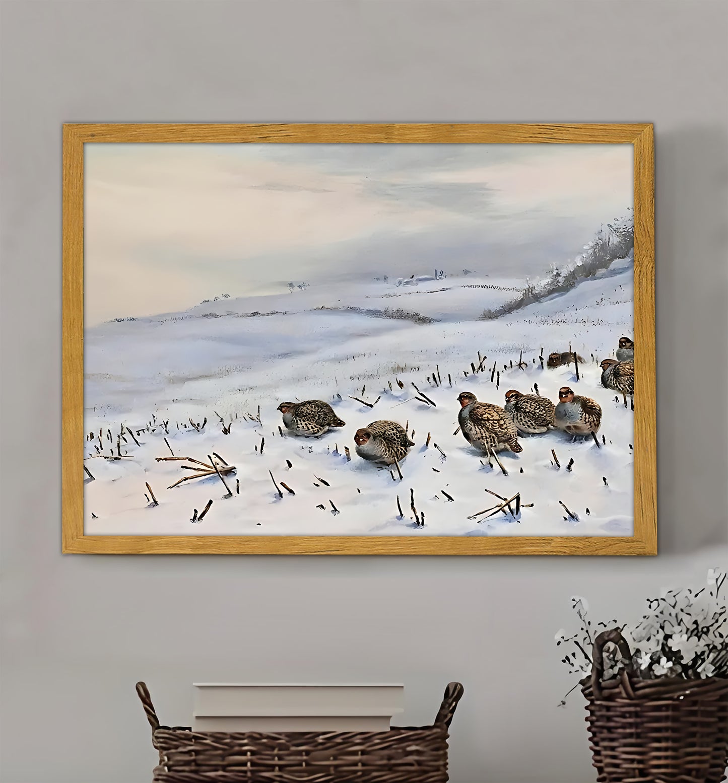 W137  Natural Wood Canvas – High-Quality Abstract Art | Perfect for Living Room & Office