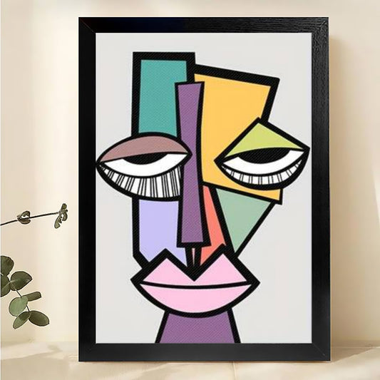 W0049 Natural Wood Canvas – High-Quality Abstract Art | Perfect for Living Room & Office