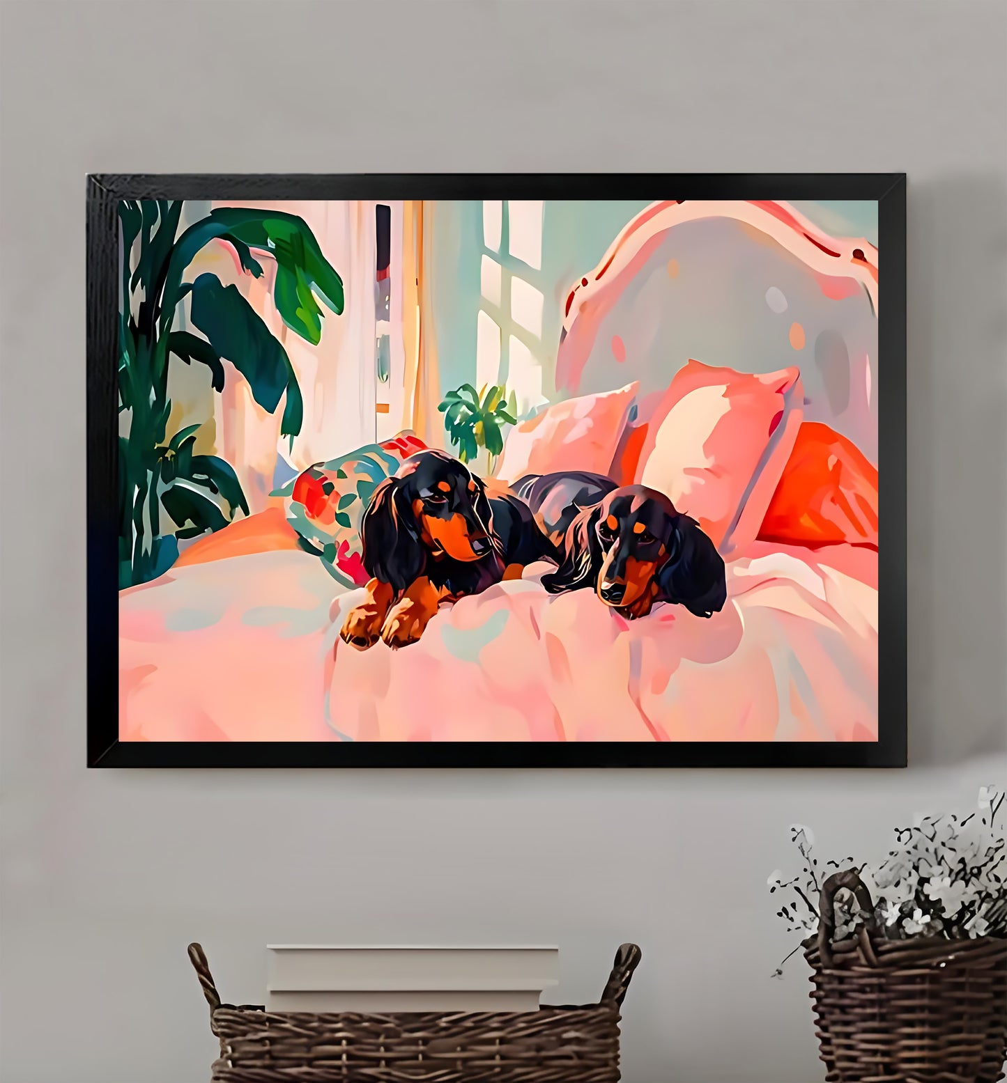 W432 Natural Wood Grain Canvas Decorative Painting – High-Quality Abstract Art | Ideal for Living Rooms and Offices