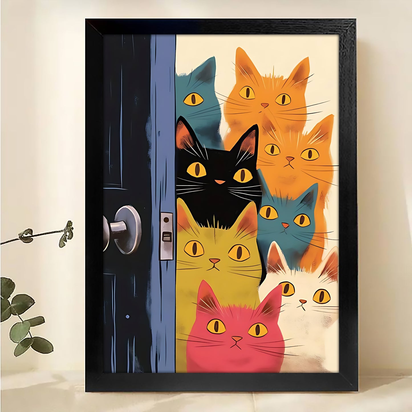 W236 Natural Wood Canvas – High-Quality Abstract Art | Perfect for Living Room & Office