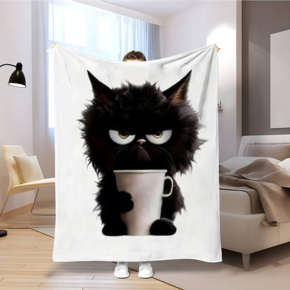 T081 Flannel Blanket for Bed, Couch, Recliner & Travel - All-Season Comfort, -Pilling, Suitable for Adults and Teens