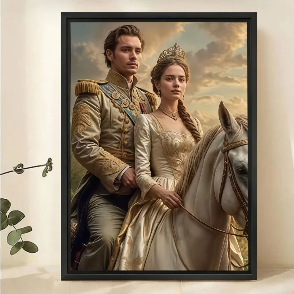 Custom Royal Portrait from Photo - Personalized Medieval Canvas