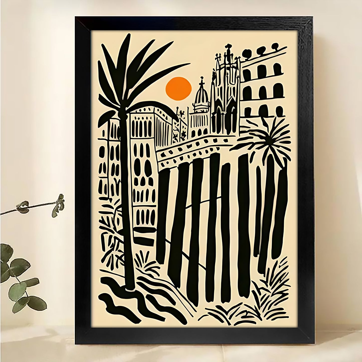 W238 Natural Wood Canvas – High-Quality Abstract Art | Perfect for Living Room & Office