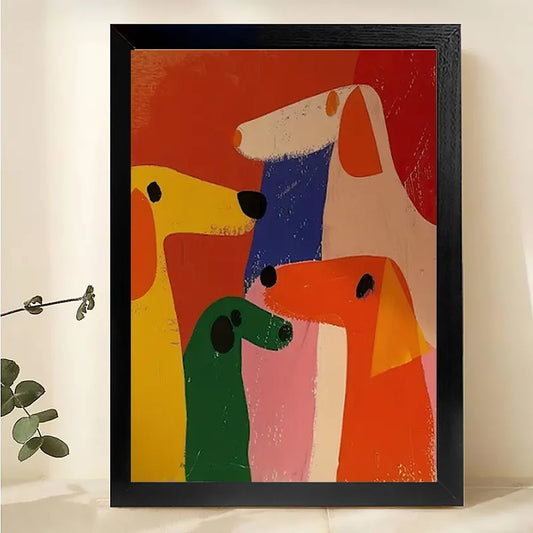 W070 Natural Wood Canvas – High-Quality Abstract Art | Perfect for Living Room & Office