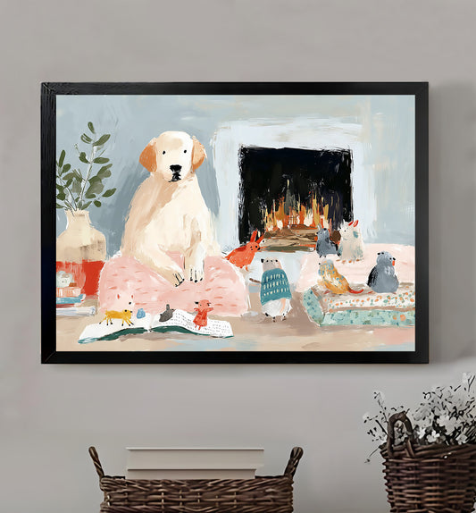 W344 Natural Wood Canvas – High-Quality Abstract Art | Perfect for Living Room & Office