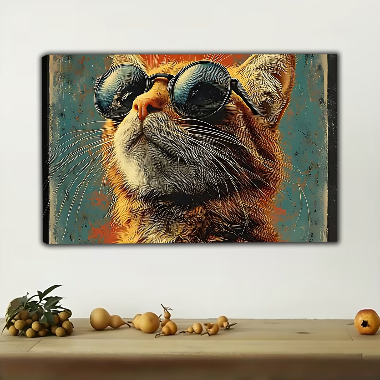 W483 Natural Wood Grain Canvas Decorative Painting – High-Quality Abstract Art | Ideal for Living Rooms and Offices