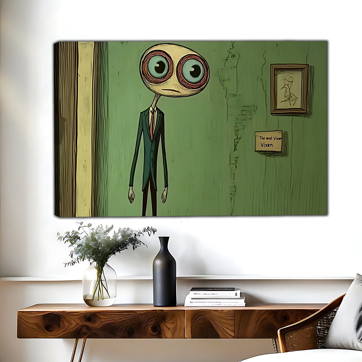 W452 Natural Wood Grain Canvas Decorative Painting – High-Quality Abstract Art | Ideal for Living Rooms and Offices
