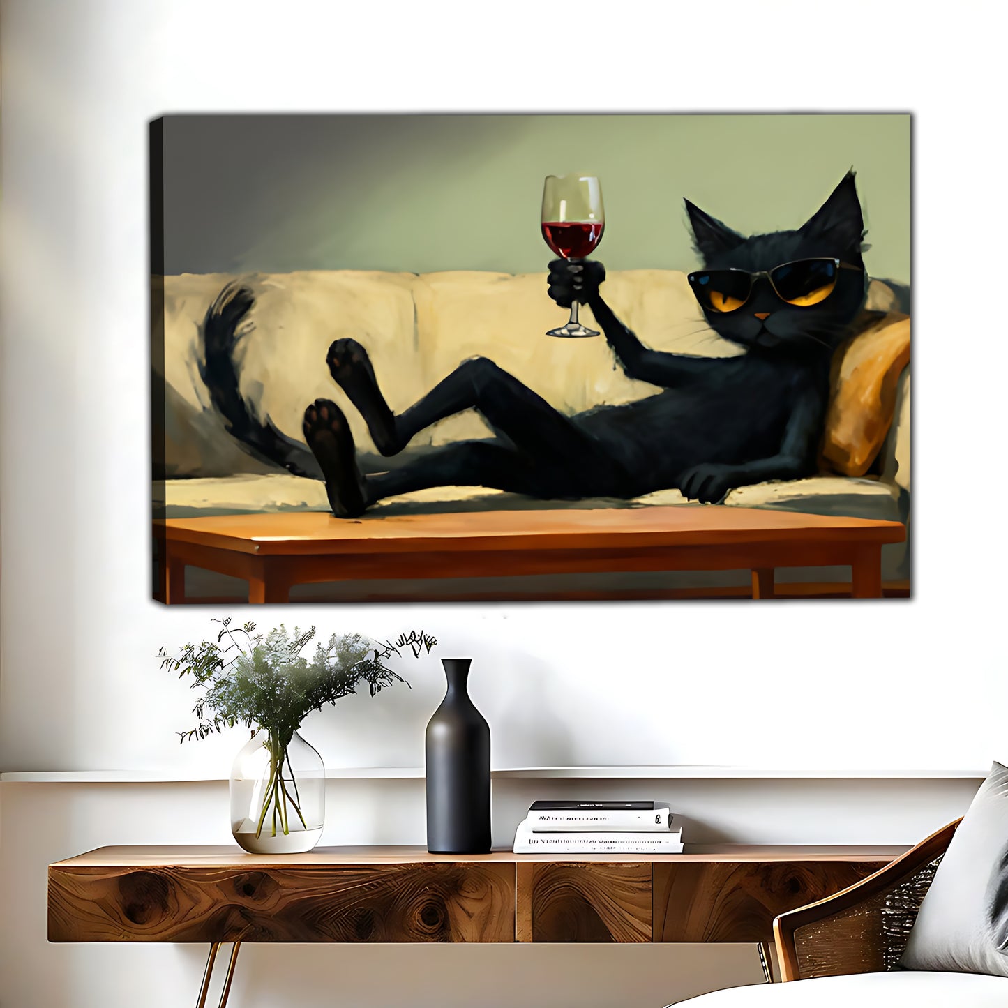 W458 Natural Wood Grain Canvas Decorative Painting – High-Quality Abstract Art | Ideal for Living Rooms and Offices
