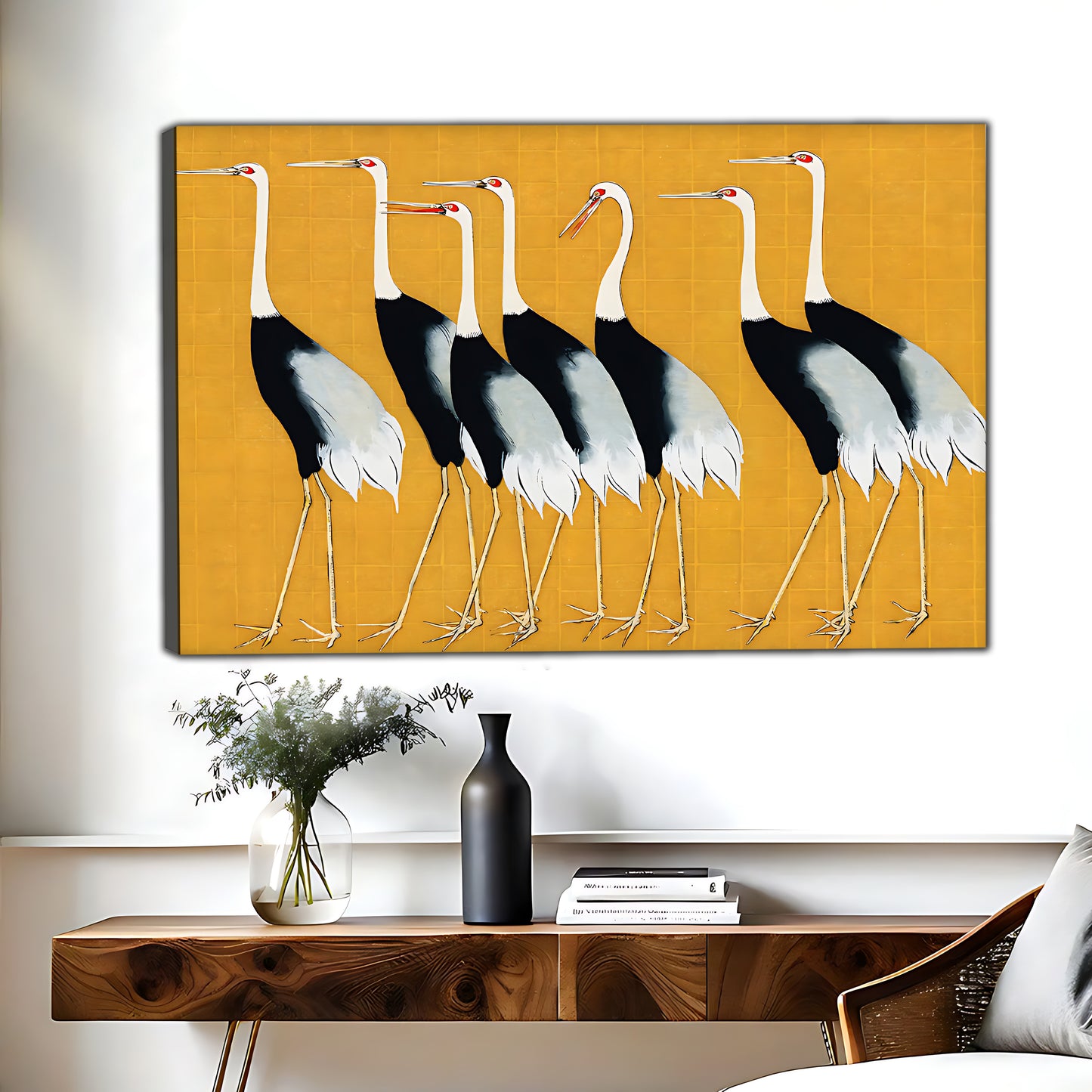 W413 Natural Wood Grain Canvas Decorative Painting – High-Quality Abstract Art | Ideal for Living Rooms and Offices