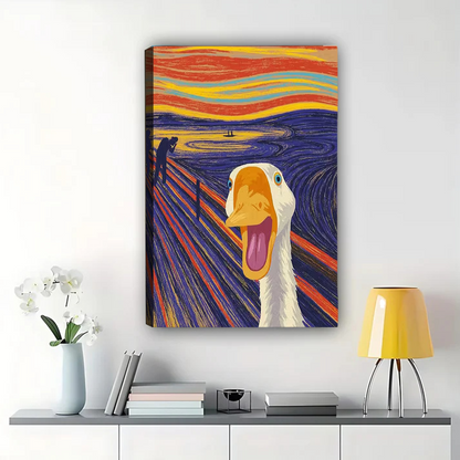 The Scream Goose Parody Art - Funny Meme Wall Decor|W1111