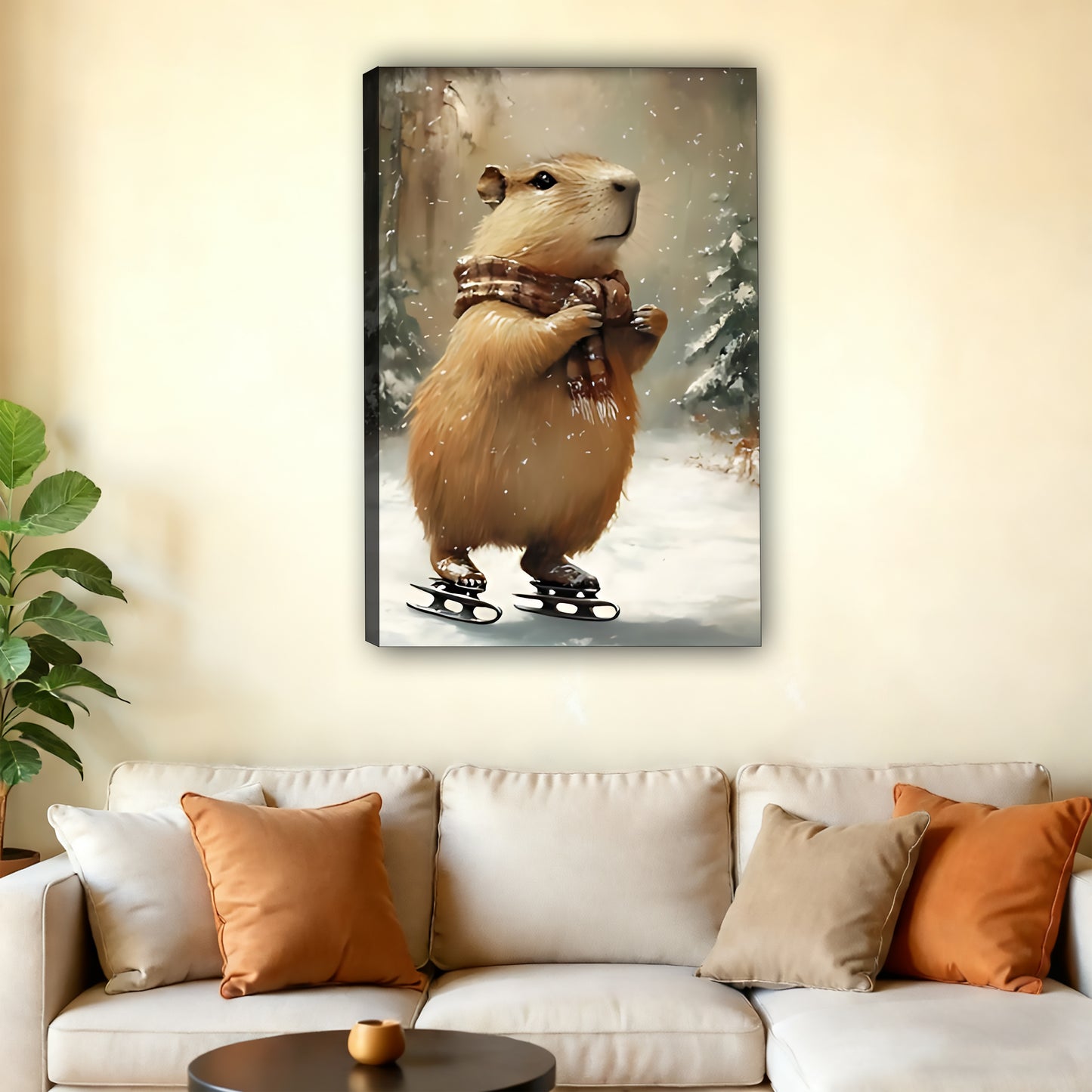 W434 Natural Wood Grain Canvas Decorative Painting – High-Quality Abstract Art | Ideal for Living Rooms and Offices