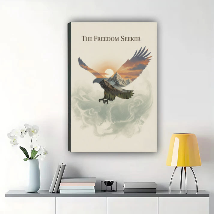 The Freedom Seeker - Eagle Mountain Sunrise Wall Art Print | W1025
