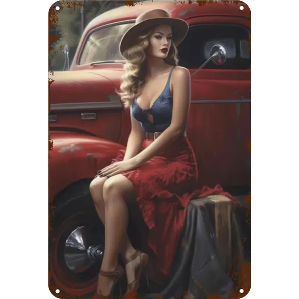 8x12 Classic Car Metal Sign – Vintage Tin Wall Art for Auto Fans & Garages | Tin & Time Co. #4005