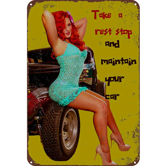8x12 Classic Car Metal Sign – Vintage Tin Wall Art for Auto Fans & Garages | Tin & Time Co. #4008