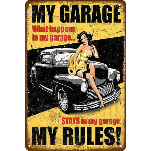 8x12 Classic Car Metal Sign – Vintage Tin Wall Art for Auto Fans & Garages | Tin & Time Co. #4012