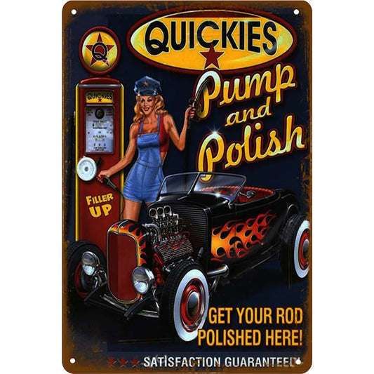 8x12 Classic Car Metal Sign – Vintage Tin Wall Art for Auto Fans & Garages | Tin & Time Co. #4013