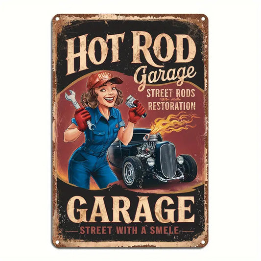 8x12 Classic Car Metal Sign – Vintage Tin Wall Art for Auto Fans & Garages | Tin & Time Co. #4017