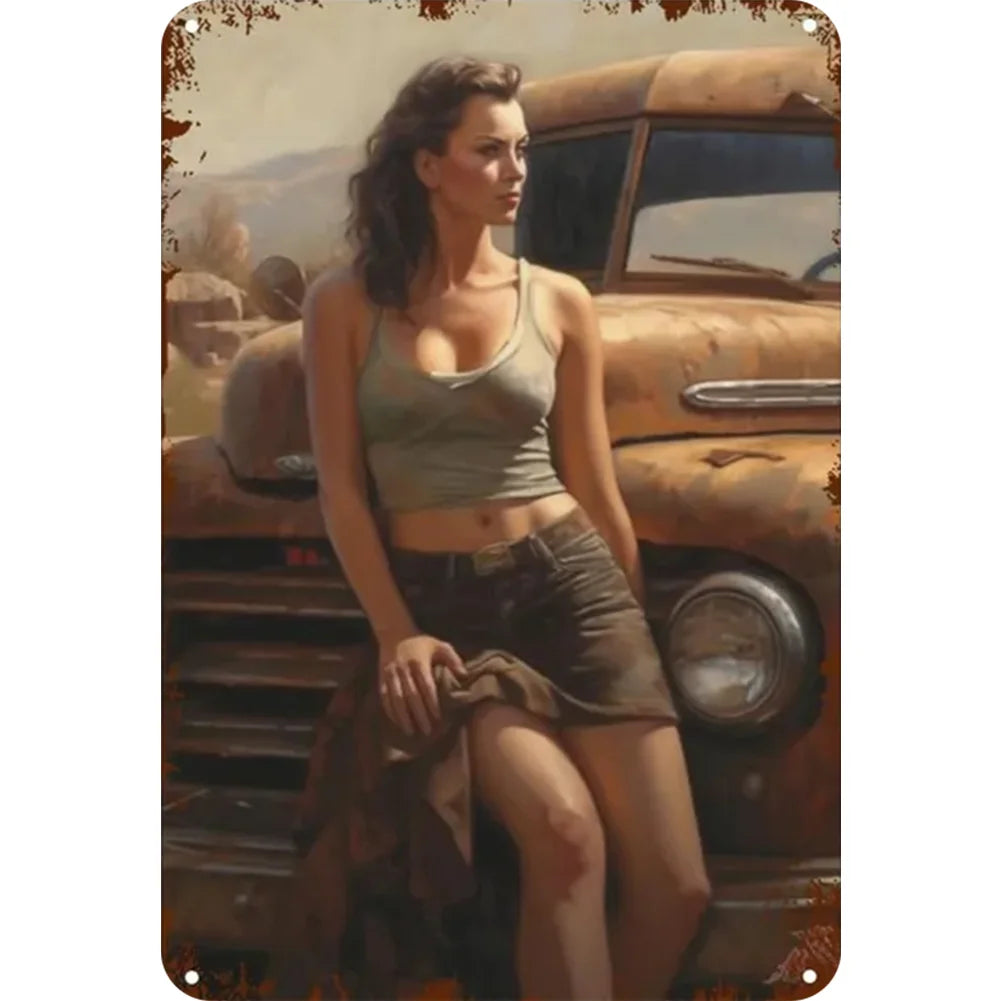 8x12 Classic Car Metal Sign – Vintage Tin Wall Art for Auto Fans & Garages | Tin & Time Co. #4020