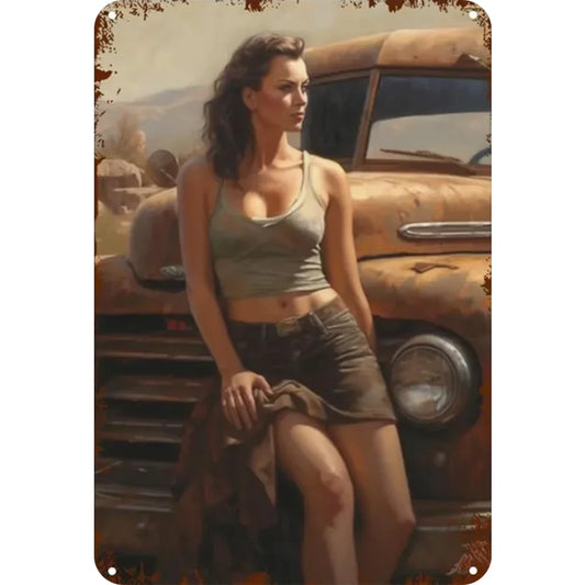 8x12 Classic Car Metal Sign – Vintage Tin Wall Art for Auto Fans & Garages | Tin & Time Co. #4020