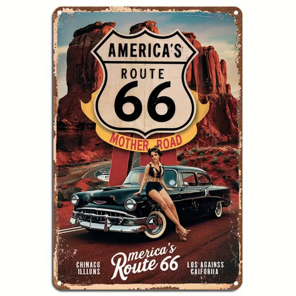 8x12 Classic Car Metal Sign – Vintage Tin Wall Art for Auto Fans & Garages | Tin & Time Co. #4021