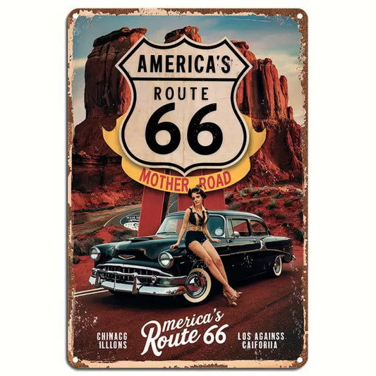 8x12 Classic Car Metal Sign – Vintage Tin Wall Art for Auto Fans & Garages | Tin & Time Co. #4021