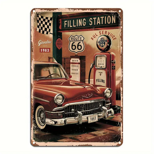8x12 Classic Car Metal Sign – Vintage Tin Wall Art for Auto Fans & Garages | Tin & Time Co. #4037