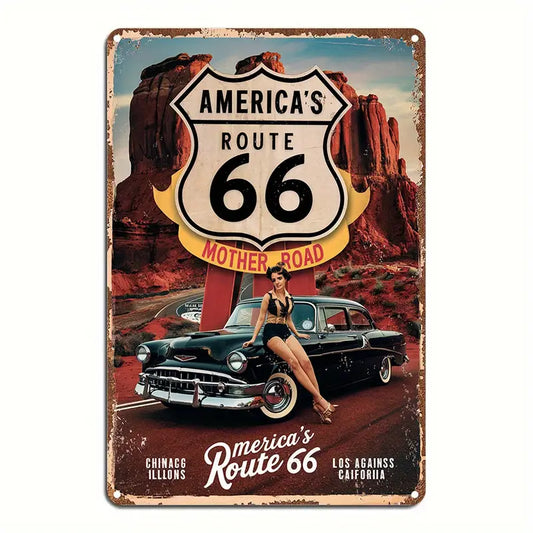 8x12 Classic Car Metal Sign – Vintage Tin Wall Art for Auto Fans & Garages | Tin & Time Co. #4039