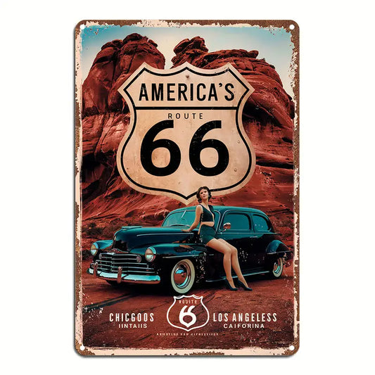 8x12 Classic Car Metal Sign – Vintage Tin Wall Art for Auto Fans & Garages | Tin & Time Co. #4040