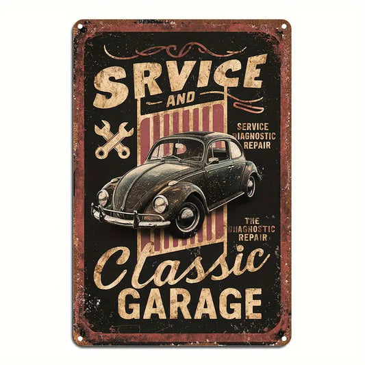 8x12 Classic Car Metal Sign – Vintage Tin Wall Art for Auto Fans & Garages | Tin & Time Co. #4049