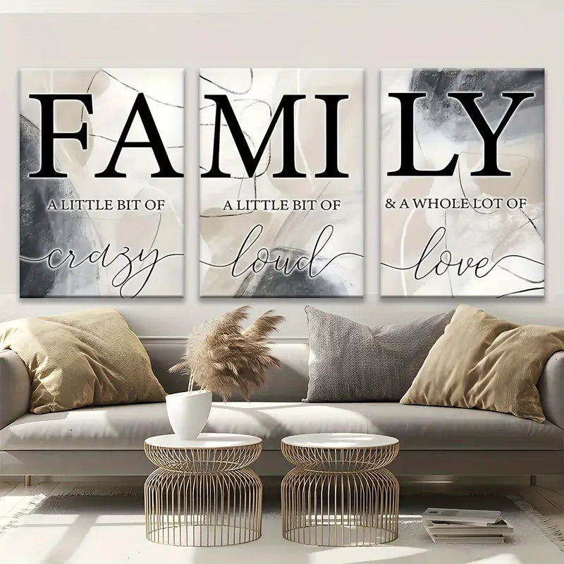 12x16 Neutral Abstract Canvas Art – 3-Piece Modern Wall Decor for Office or Studio | Tin & Time #ZF3002
