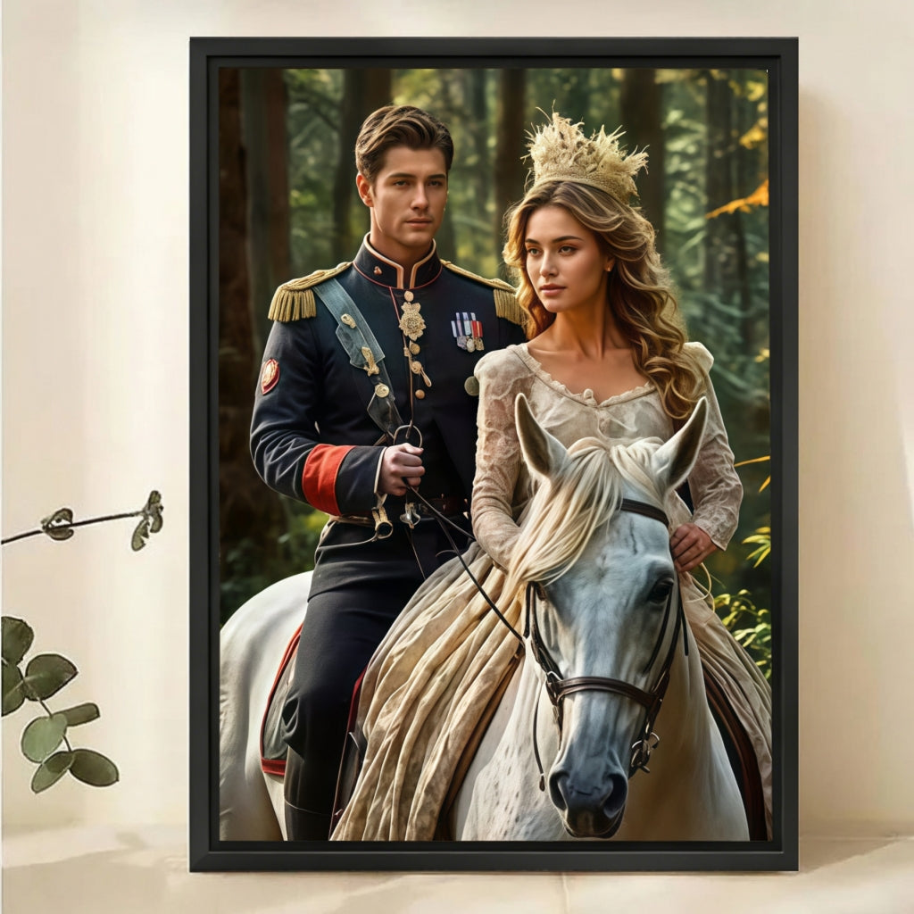 Custom Royal Portrait from Photo - Personalized Medieval Canvas