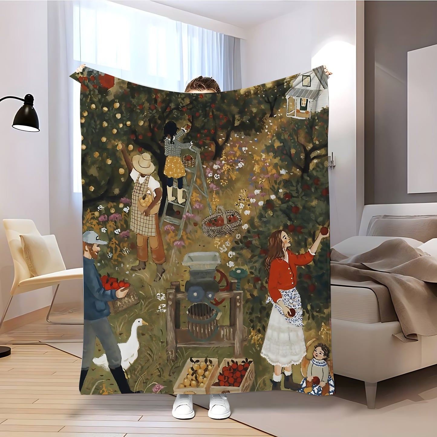 T048 Flannel Blanket for Bed, Couch, Recliner & Travel - All-Season Comfort, -Pilling, Suitable for Adults and Teens