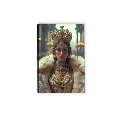Custom Royal Queen Portrait from Photo - Elegant Canvas Art