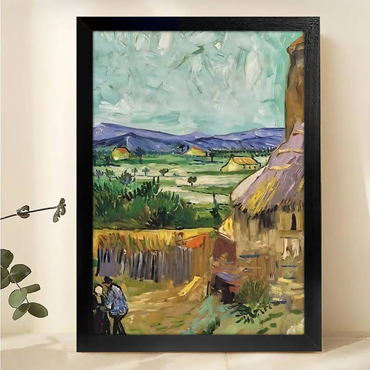 W400 Natural Wood Grain Canvas Decorative Painting – High-Quality Abstract Art | Ideal for Living Rooms and Offices