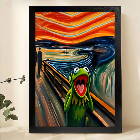 W083 Natural Wood Canvas – High-Quality Abstract Art | Perfect for Living Room & Office