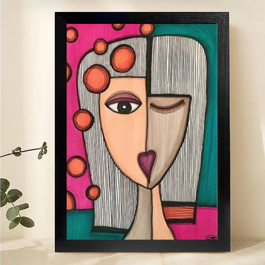 W0050 Natural Wood Canvas – High-Quality Abstract Art | Perfect for Living Room & Office