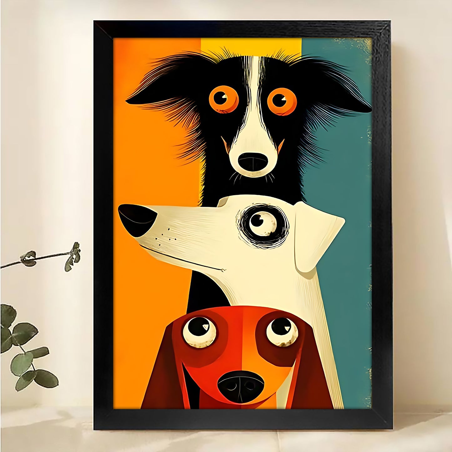 W197  Natural Wood Canvas – High-Quality Abstract Art | Perfect for Living Room & Office