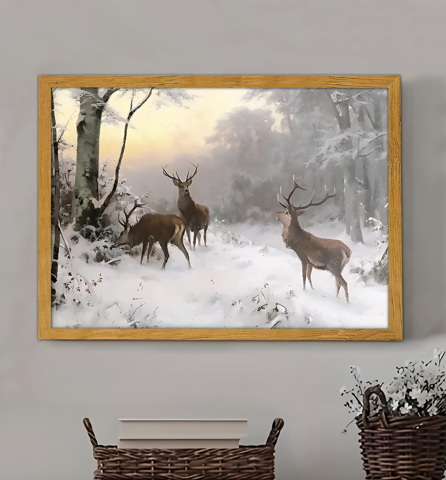 W155  Natural Wood Canvas – High-Quality Abstract Art | Perfect for Living Room & Office