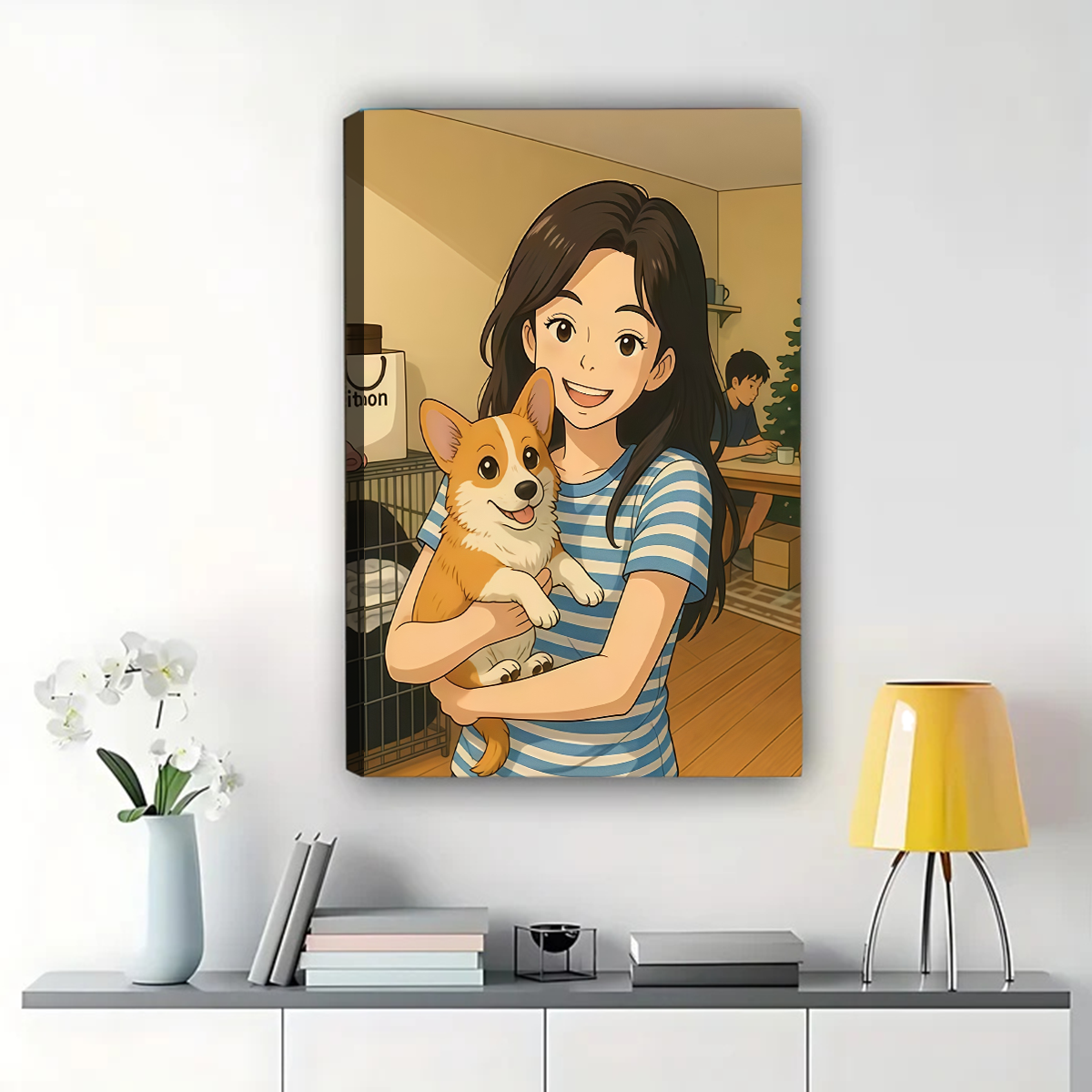 Custom Anime Portrait from Photo - Japanese Style Canvas Art