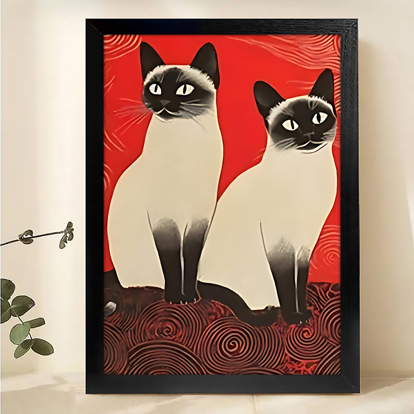 W235 Natural Wood Canvas – High-Quality Abstract Art | Perfect for Living Room & Office