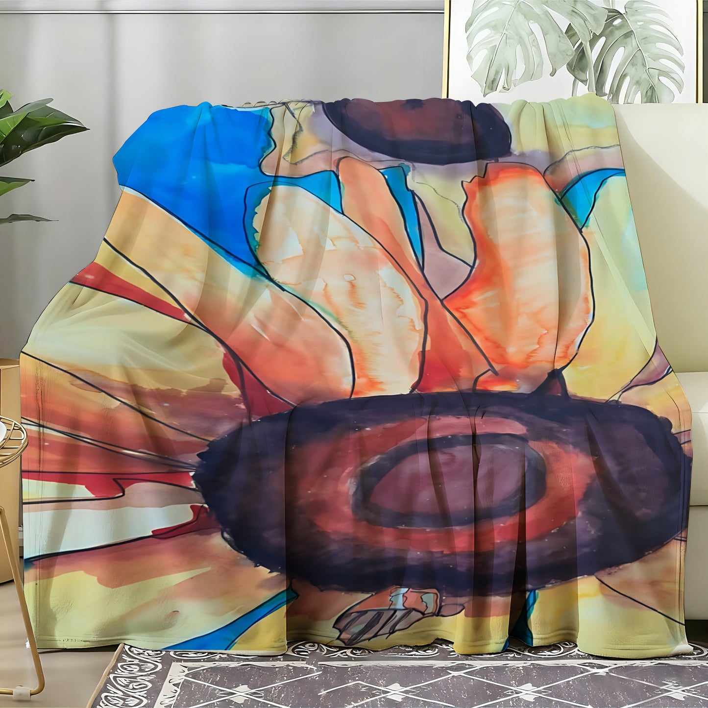 T049 Flannel Blanket for Bed, Couch, Recliner & Travel - All-Season Comfort, -Pilling, Suitable for Adults and Teens